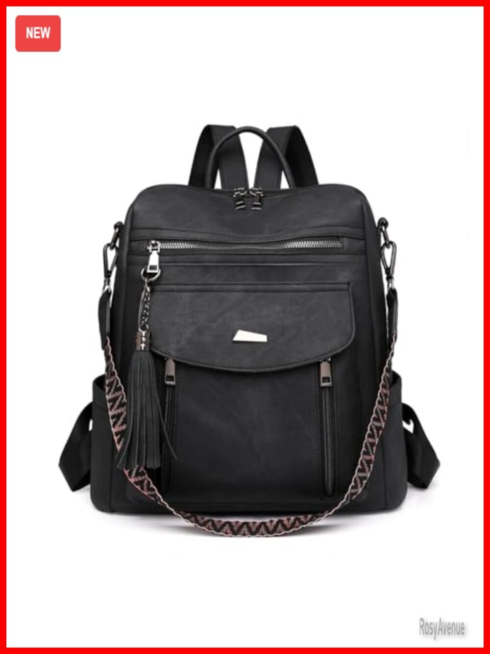 Women's PU Leather Fashion Backpack Handbag Convertible Shoulder Bag